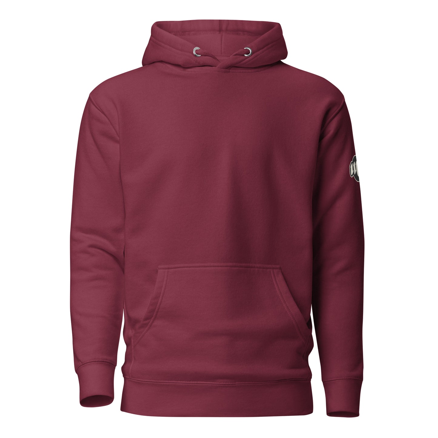 sudadera con capucha color granate